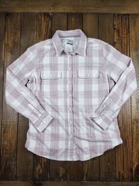 Ridgecut Women’s Pink Plaid Button-Down Shirt Size M